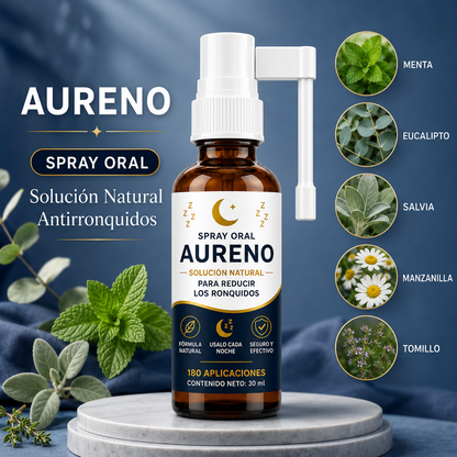 Aureno™ | Spray Natural para Reducir los Ronquidos